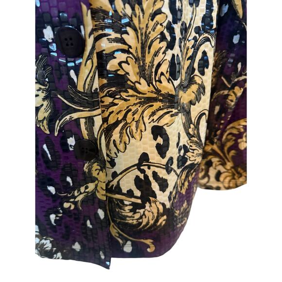 Vintage Simonton Says Designed by George Simonton Shiny Button Down Blouse M - Picture 11 of 16